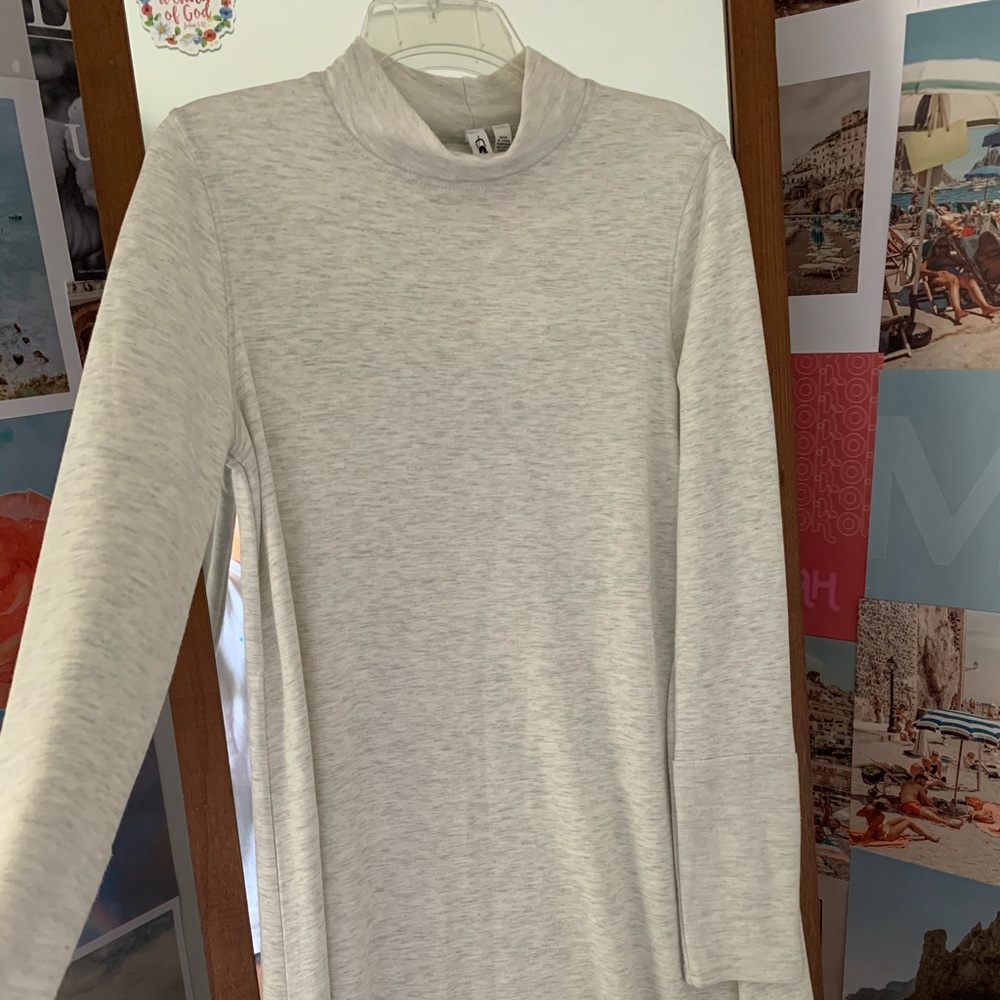 smock neck sweater dress